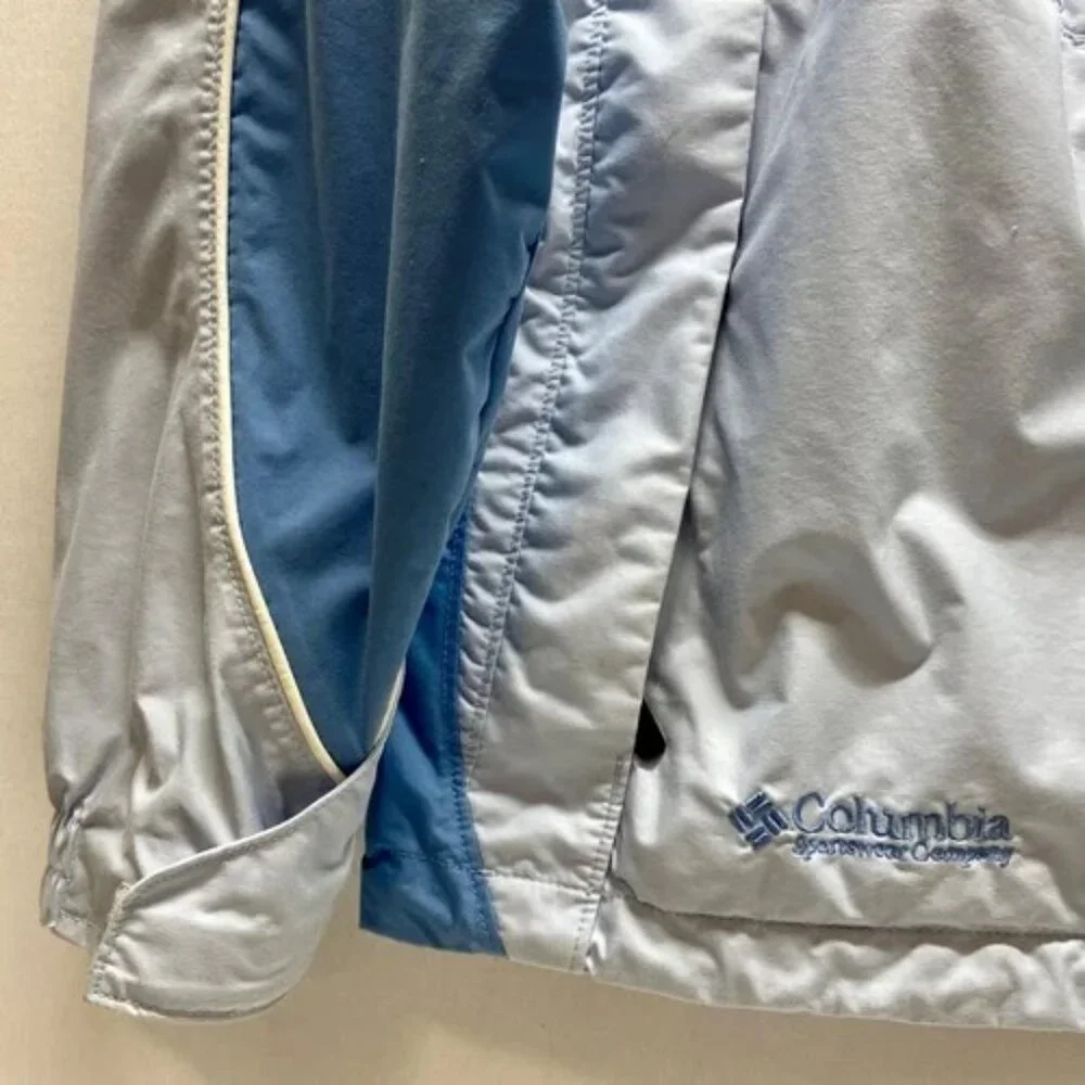 Columbia‎ Ski Jacket Women's XL Light Blue Core Interchange Hooded Winter Coat